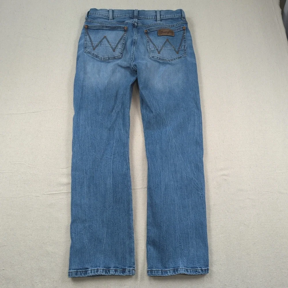 Wrangler‎ Jeans Mens 30x30 Blue Retro Slim Straight Western Cowboy Stretch